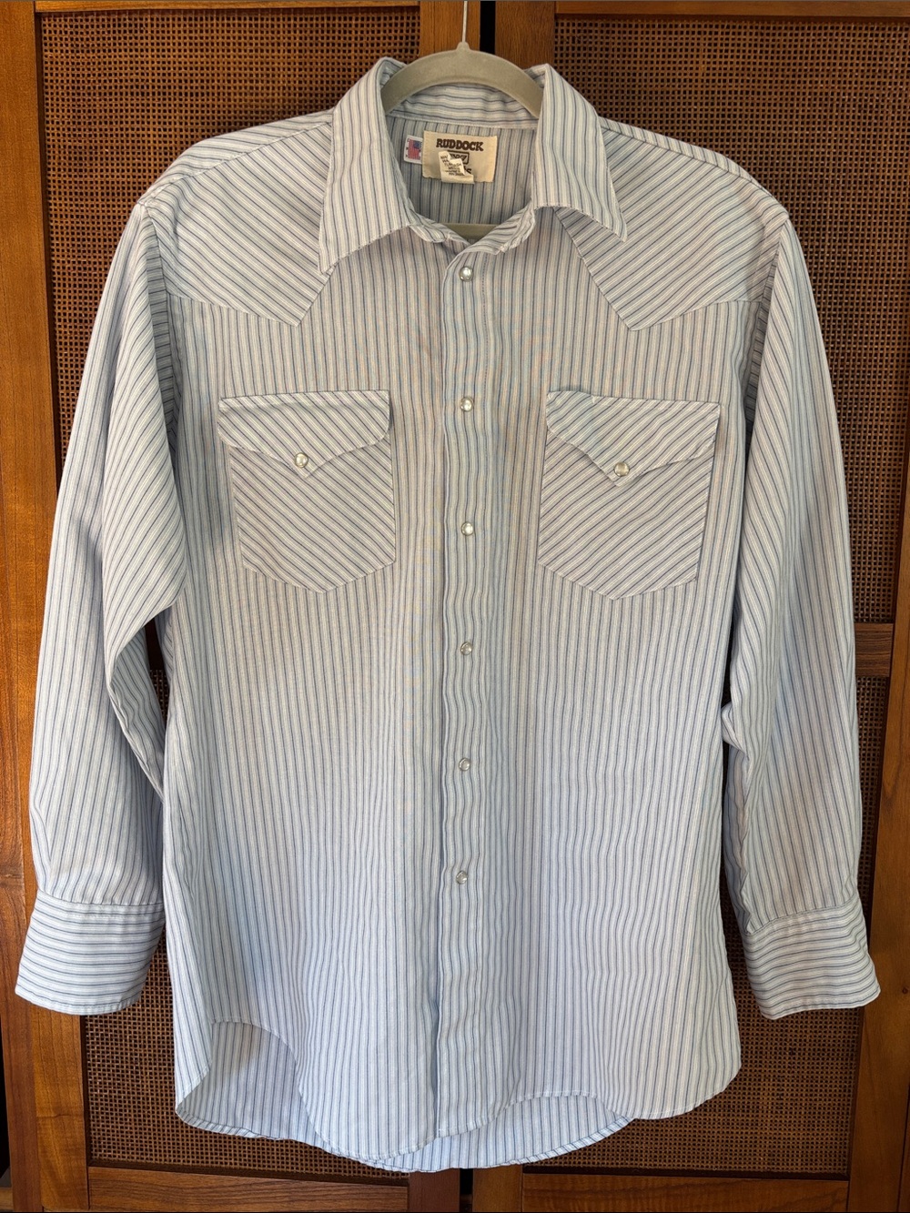 Vintage Men’s Ruddock Western Pearl Snap Button Down Shirt.  Colorado Cowboy